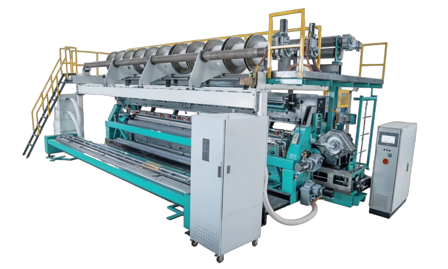 Geogrid warp knitting machine