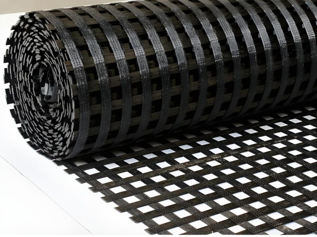 Geogrid warp knitting machine