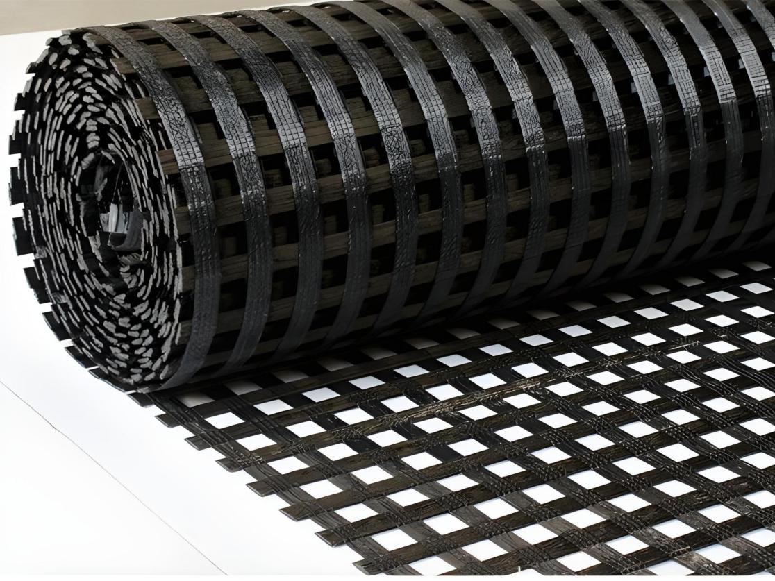 Geogrid warp knitting machine