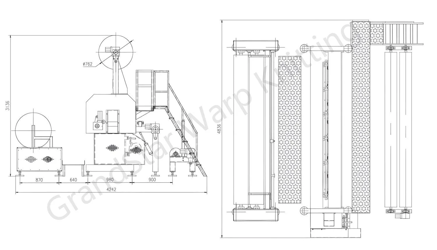 Maliwatt stitch bonding machine control cabinet and take-up